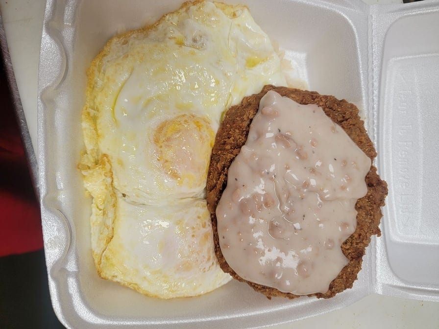 2 Eggs With Country Fried Steak.