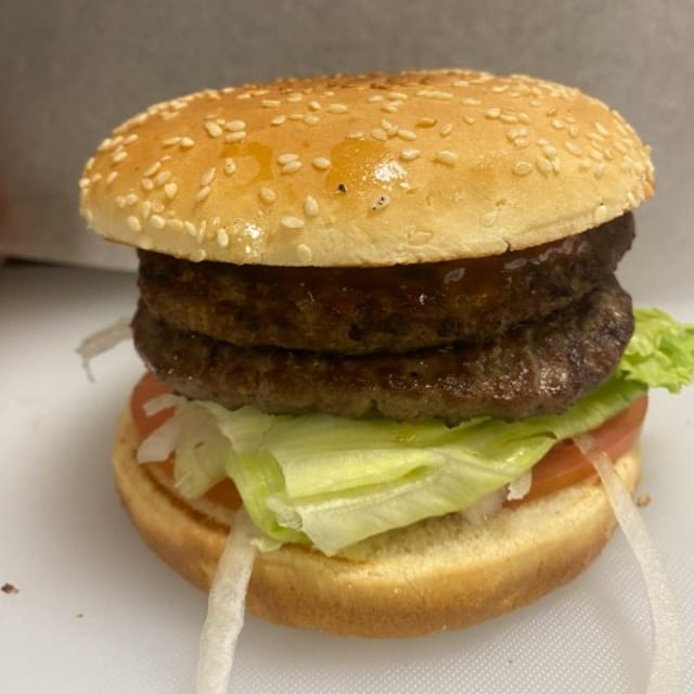 1/2 Lb Double Hamburger.