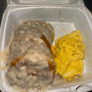 2 Eggs With Biscuits And Gravy
