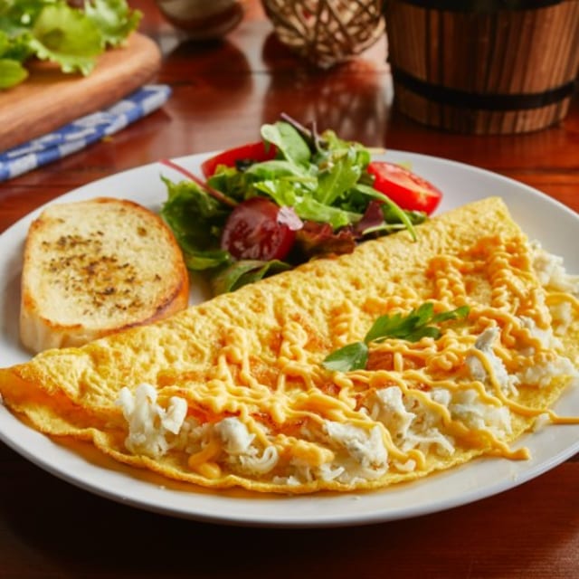 Vegetarian & Cheese Omelettes.