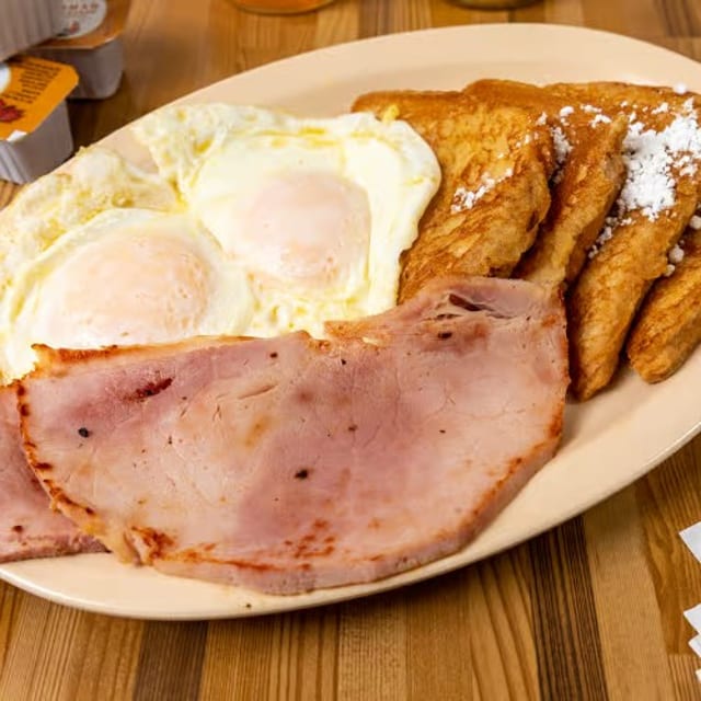 2Eggs Any Style With Ham Off The Bone.