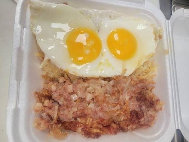 Corn Beef Hash Breakfast.